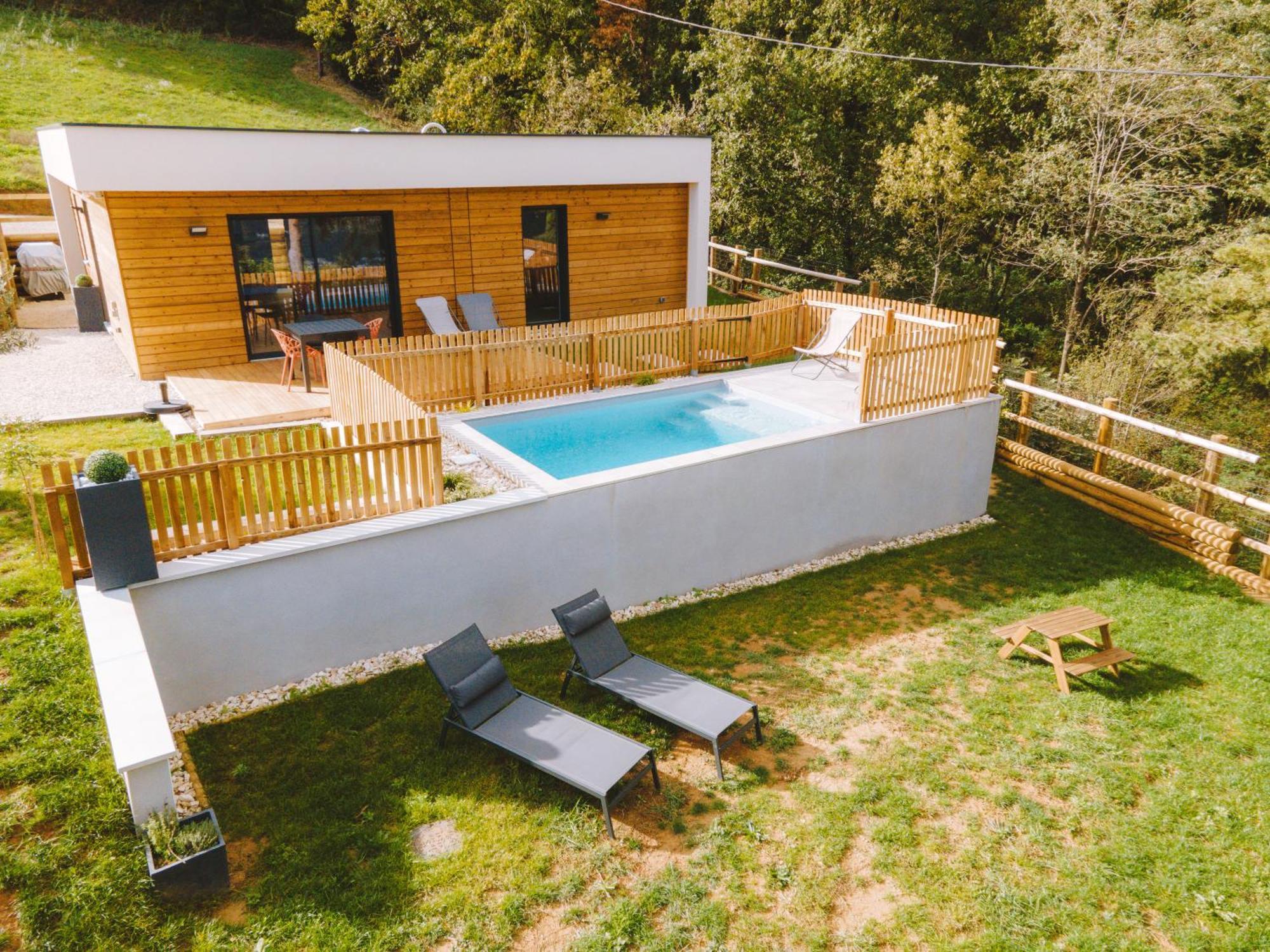 La Booa - Ecolodge En Ardeche - Piscine Privee - Ecolodgite Ozon  Exteriör bild